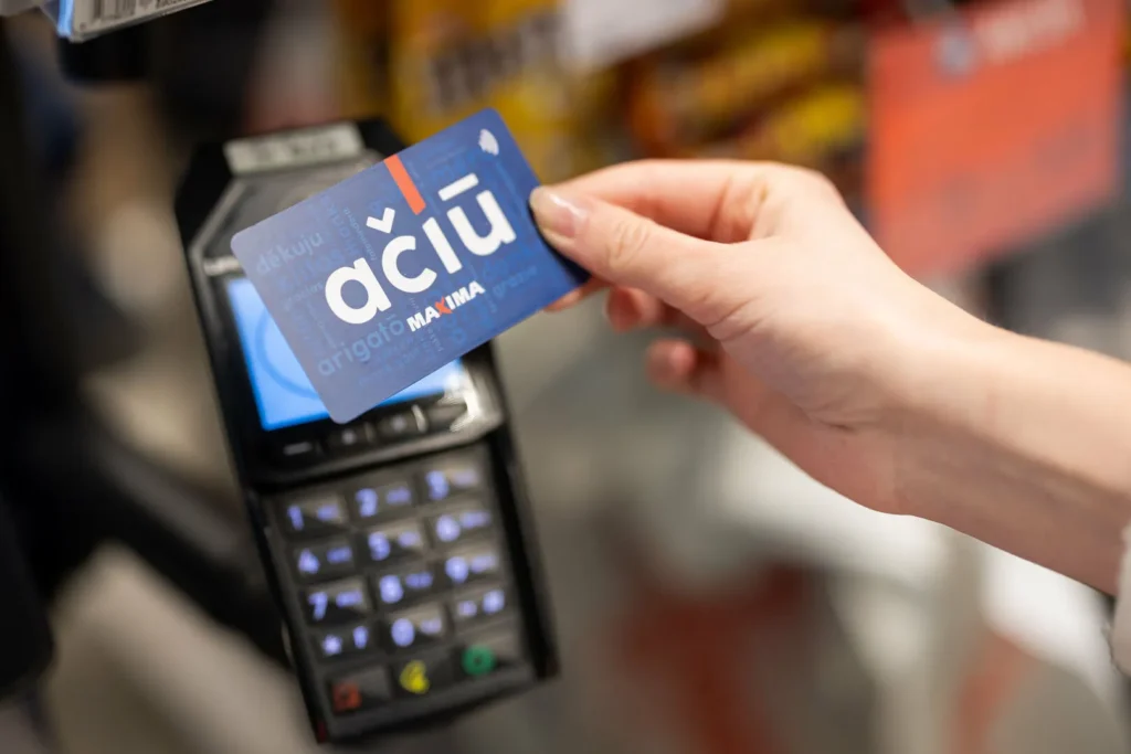 Maximos Ačiū kortelė