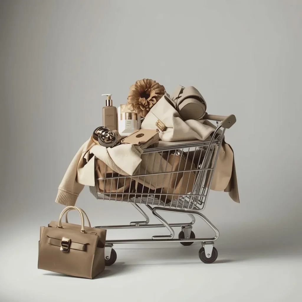 Produktai vežimėlyje