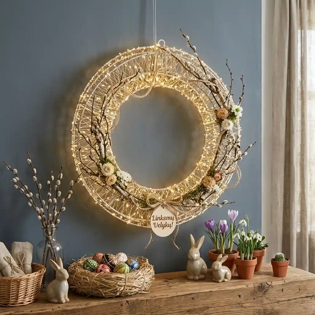 Namų interjero puošimo Velykoms idėja