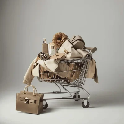 Produktai vežimėlyje